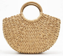 Load image into Gallery viewer, Moon Shaped Straw Bag