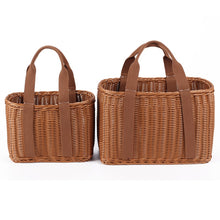 Load image into Gallery viewer, S/L Size Basket Hand Made Wicker Bags Portable Rattan Shopping Bag