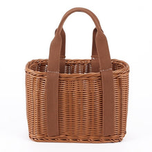 Load image into Gallery viewer, S/L Size Basket Hand Made Wicker Bags Portable Rattan Shopping Bag