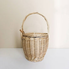 Load image into Gallery viewer, New Wicker Small Retro Tote Travel Bucket Bag