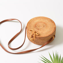 Load image into Gallery viewer, New Women Round Straw Handbag