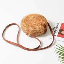 Load image into Gallery viewer, New Women Round Straw Handbag