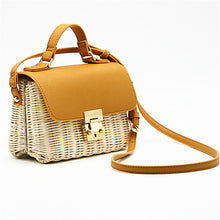 Load image into Gallery viewer, Fashion High-end Women's Straw Bag Leather Decoration