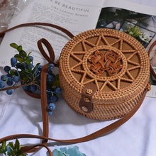 Load image into Gallery viewer, 20x8cm Circle Handwoven Women Bags
