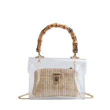 Load image into Gallery viewer, Transparent Women Hand Woven Straw Bags