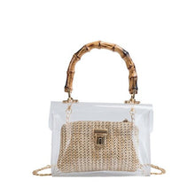 Load image into Gallery viewer, Transparent Women Hand Woven Straw Bags