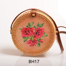 Load image into Gallery viewer, Summer Boho Vintage Flower Print Straw Handbag Ethnic Style
