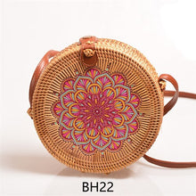 Load image into Gallery viewer, Summer Boho Vintage Flower Print Straw Handbag Ethnic Style