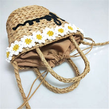 Load image into Gallery viewer, Flower Embroidery Bohemian Straw Bags for Women