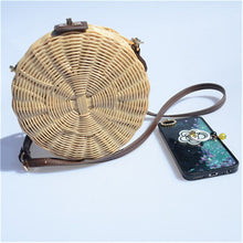 Load image into Gallery viewer, Bohemian Women Straw Circle Bag
