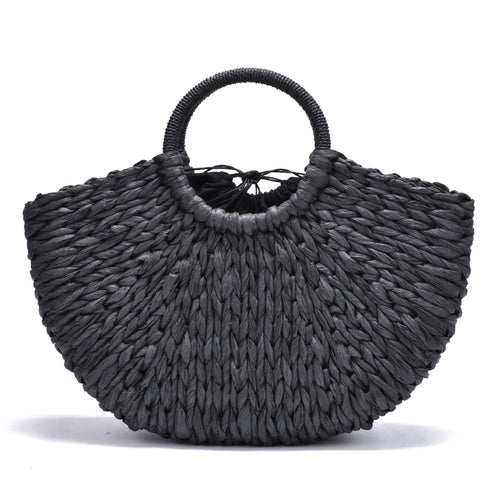 Moon Shaped Straw Bag