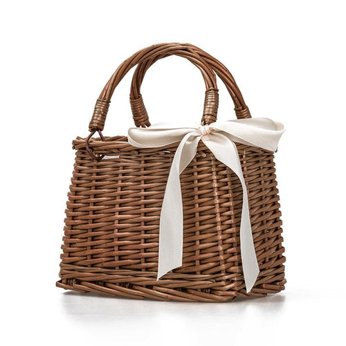 Retro Style Rattan Woven Bag