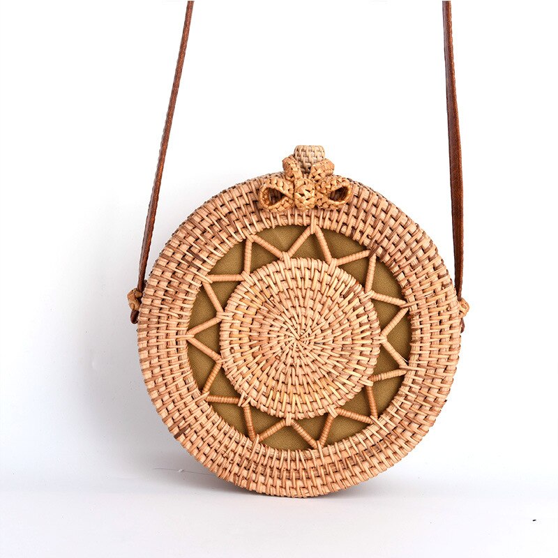 Pentagram Flower Rattan Bag