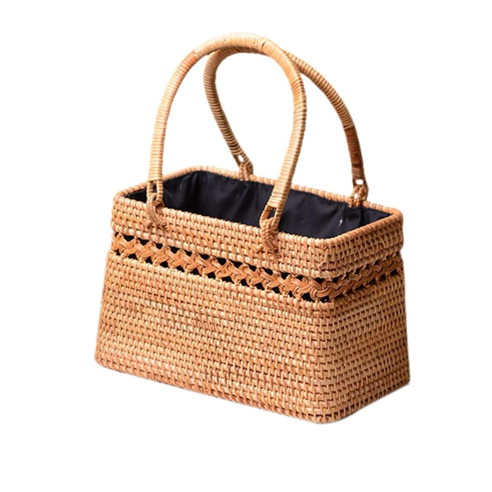 Bohemia Style Handmade Natural Exotic Rattan Storage Basket