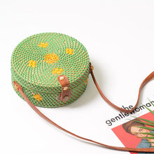 Load image into Gallery viewer, Bohemia Beach Circle Straw Bags 6 Colors