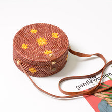 Load image into Gallery viewer, Bohemia Beach Circle Straw Bags 6 Colors