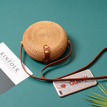 Load image into Gallery viewer, Female Round/Rectangular Rattan Bag