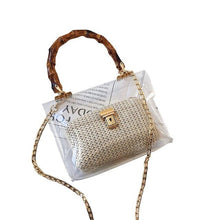 Load image into Gallery viewer, Transparent Women Hand Woven Straw Bags