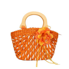 Load image into Gallery viewer, Cute Bear Handmade Woven Straw Bag