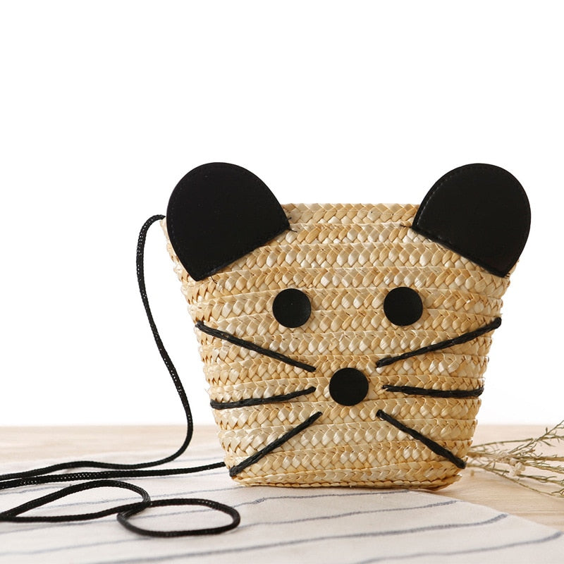 Cute Mini Mouse Straw Bag