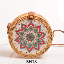 Load image into Gallery viewer, Summer Boho Vintage Flower Print Straw Handbag Ethnic Style