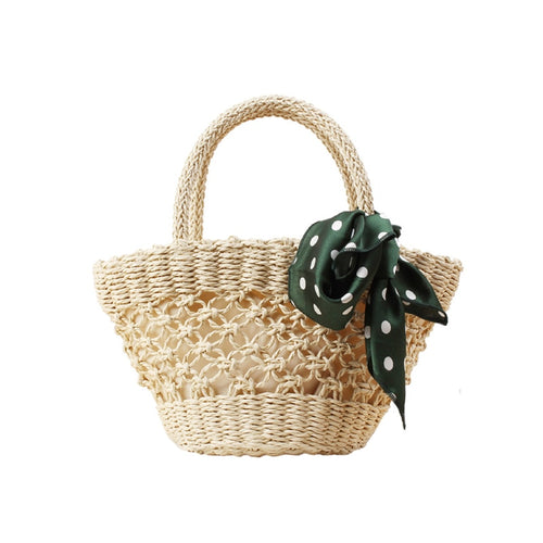 Fashion Women Ribbon Beach Handbag