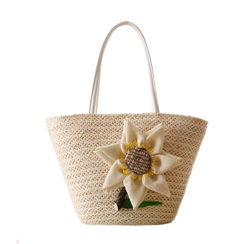 Women Flower Straw Bags